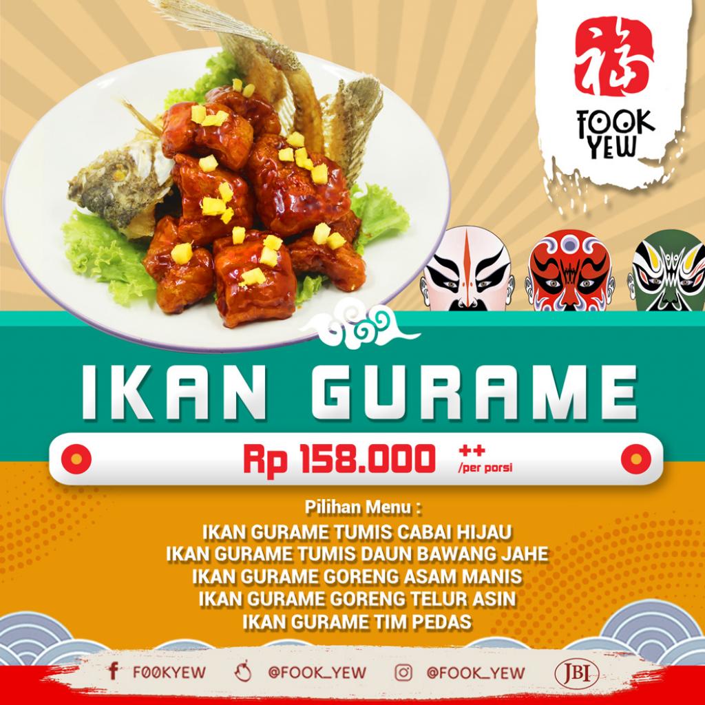 Menu Baru - Ikan Gurame Harga Rp. 158.000++